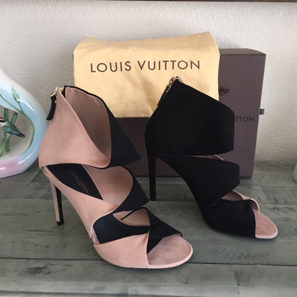 Louis Vuitton Shoes - Louis Vuitton Suede Sandal Booties